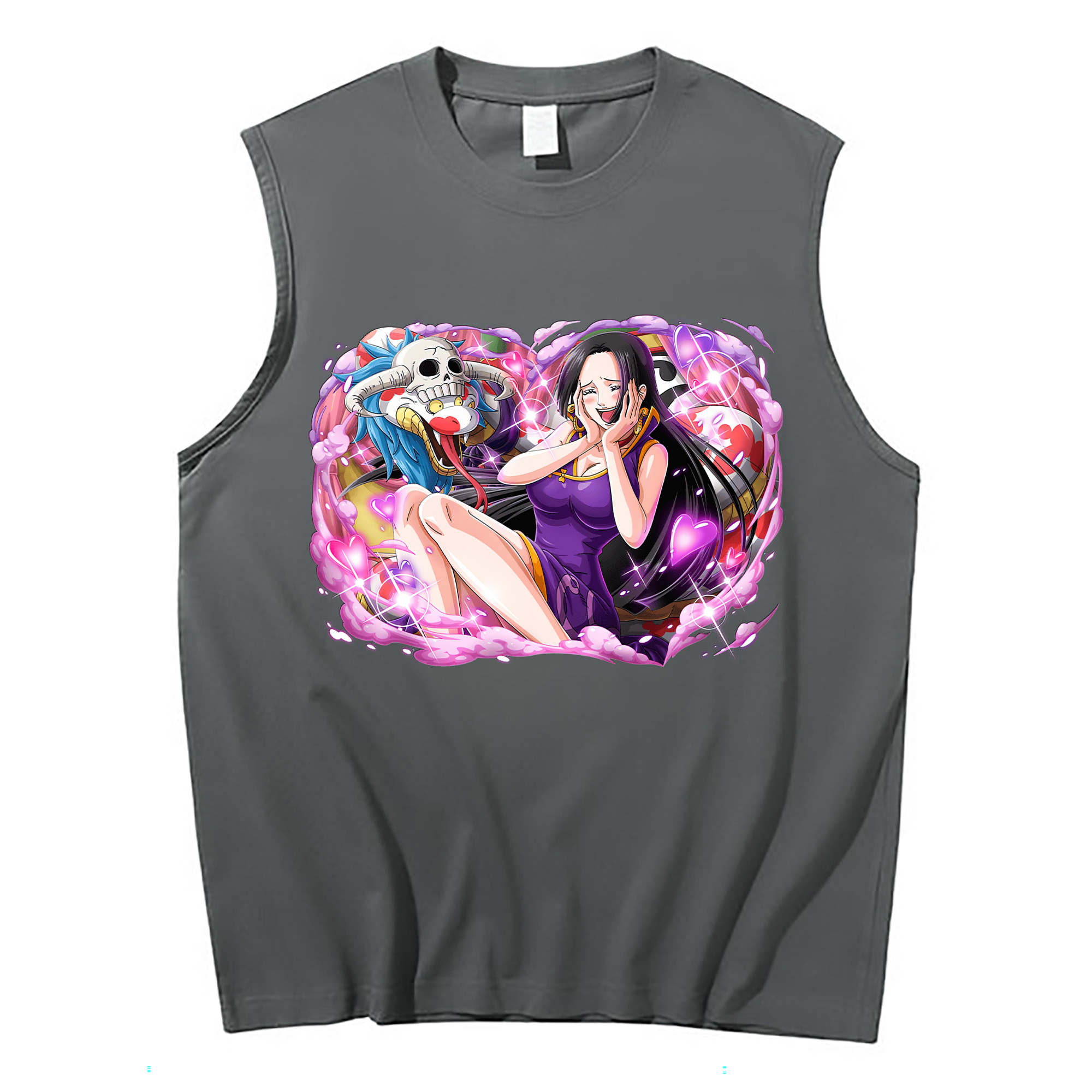 ワンピース ボア・ハンコック ONE PIECE Boa·Hancock コットン100％タンクトップ（フロントプリント）